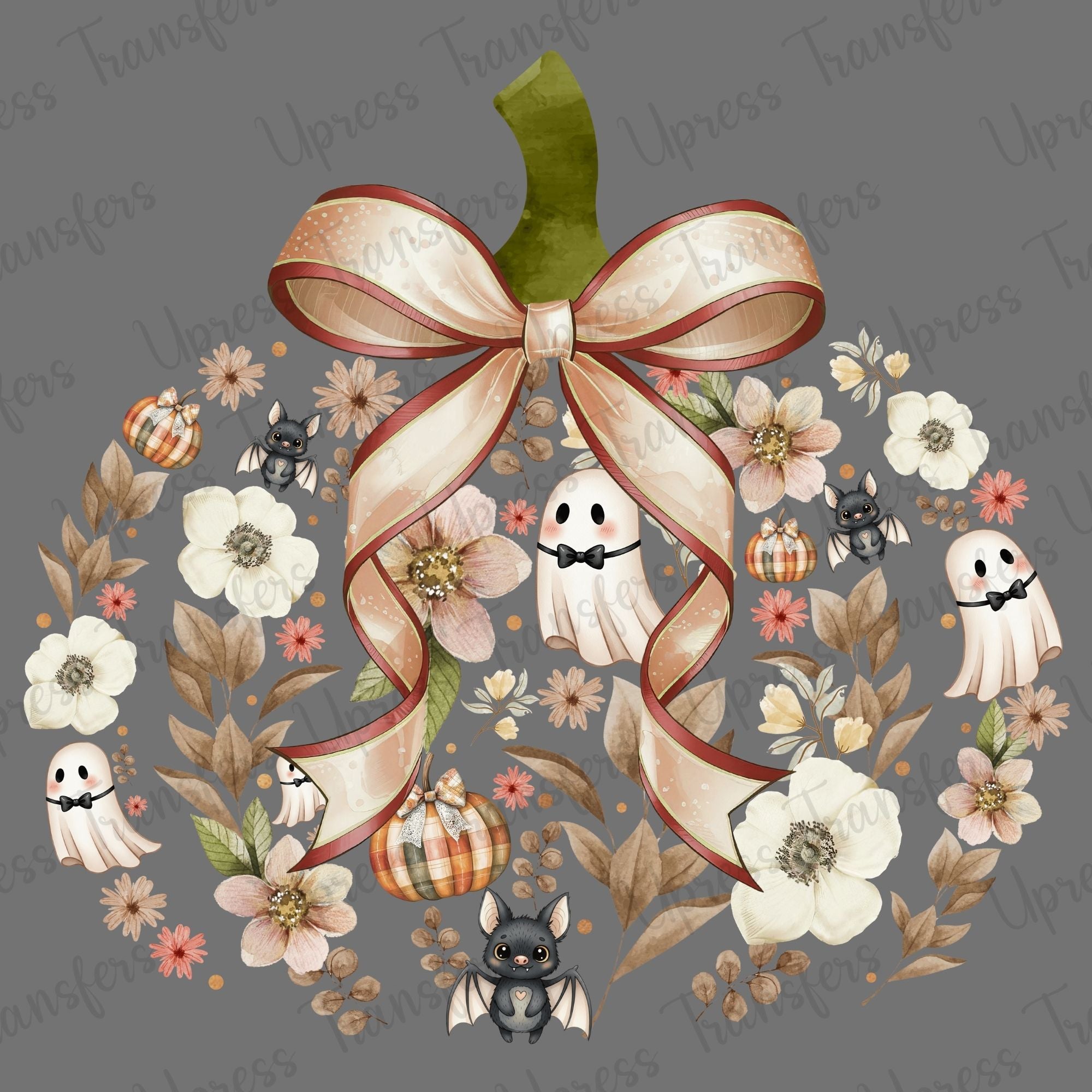 Ghost Pumpkin Floral