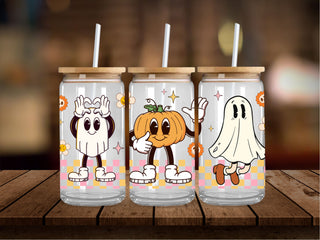 Ghost Trio and Pumpkin 16 Oz Wrap