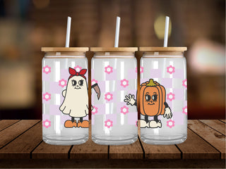 Ghost and Pumpkin Duo 16 Oz Wrap
