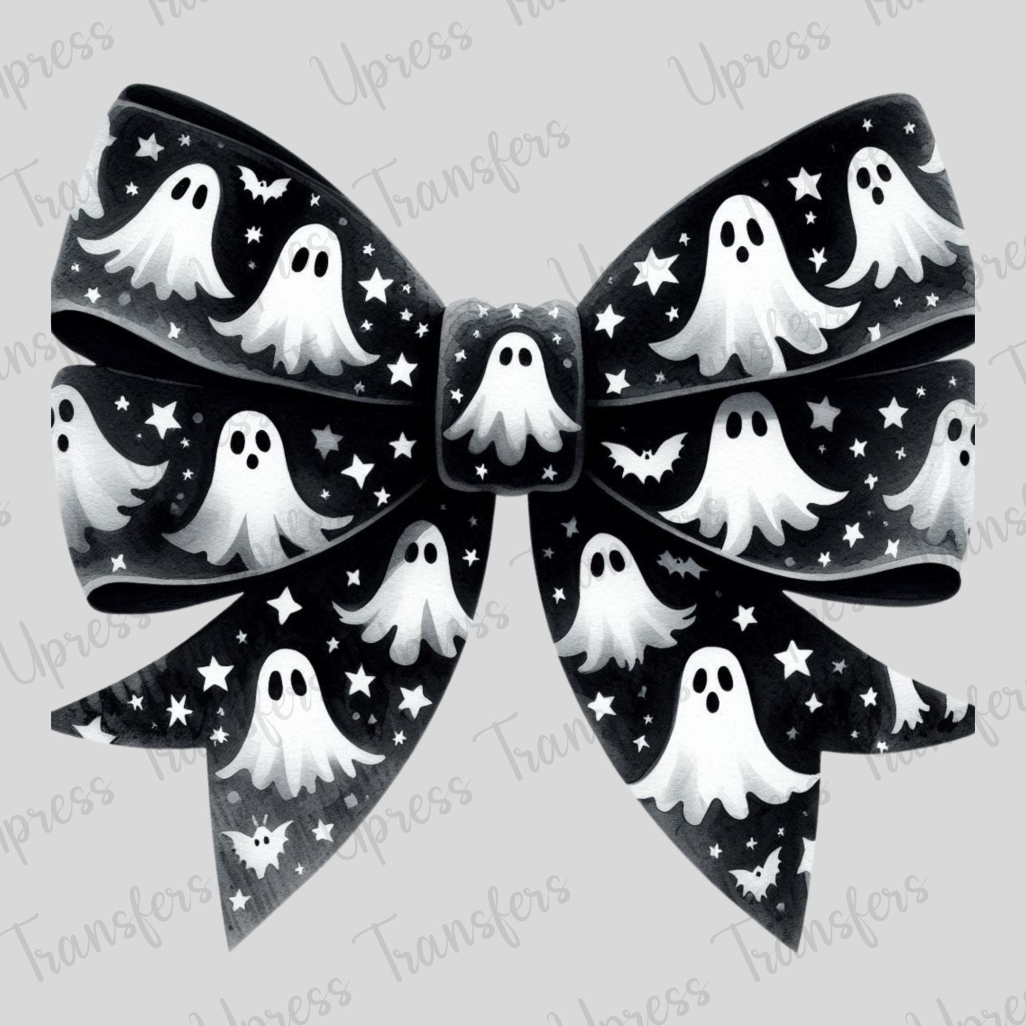Ghosts Patterned Bow Cutesy