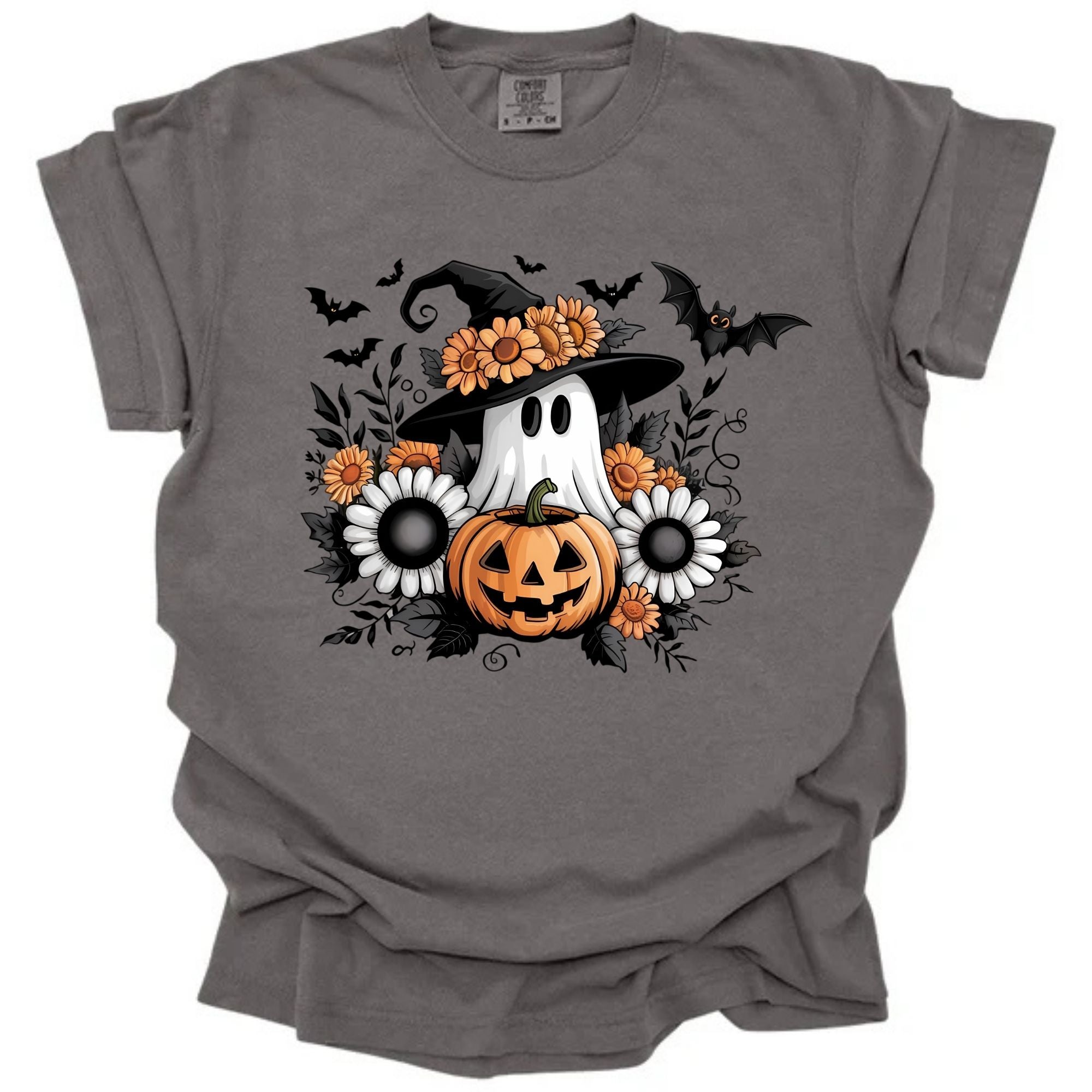 Ghost with Boho Floral Hat