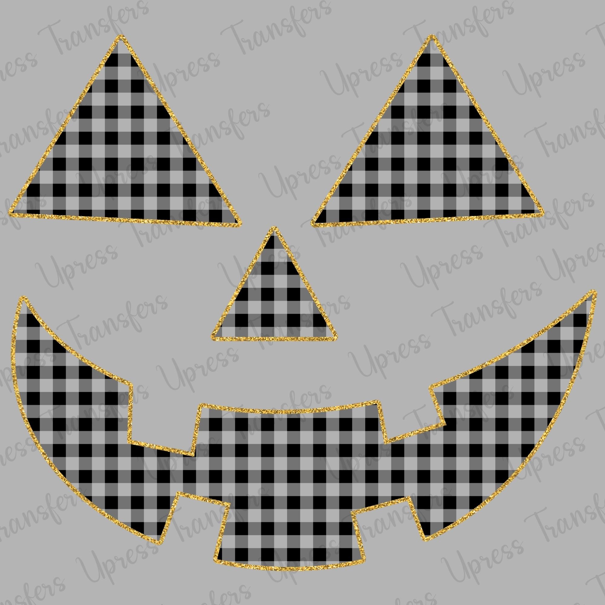 Gingham Pumpkin Face