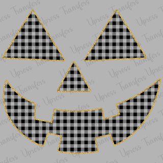 Gingham Pumpkin Face