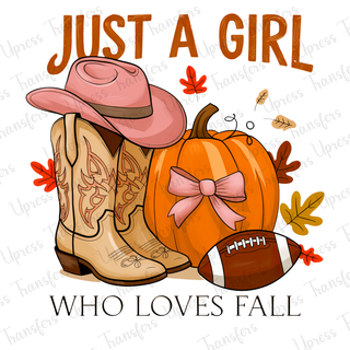 Girl Loves Fall And Boots