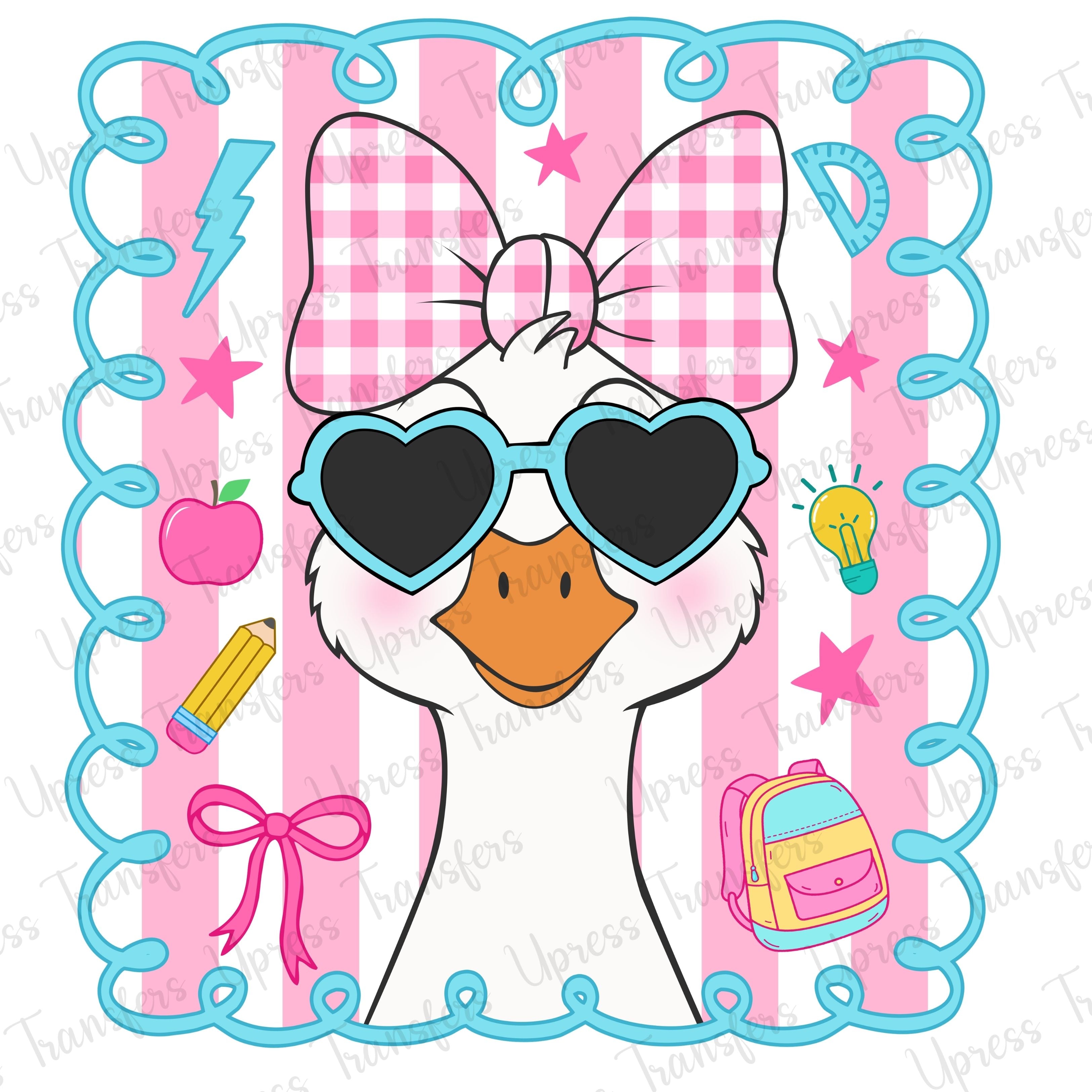 Girly Bow Duck School