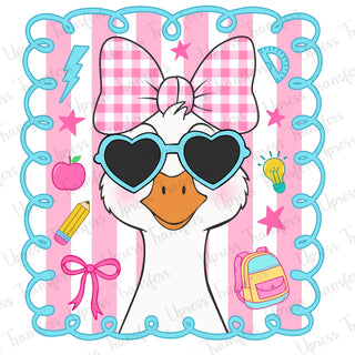 Girly Bow Duck School
