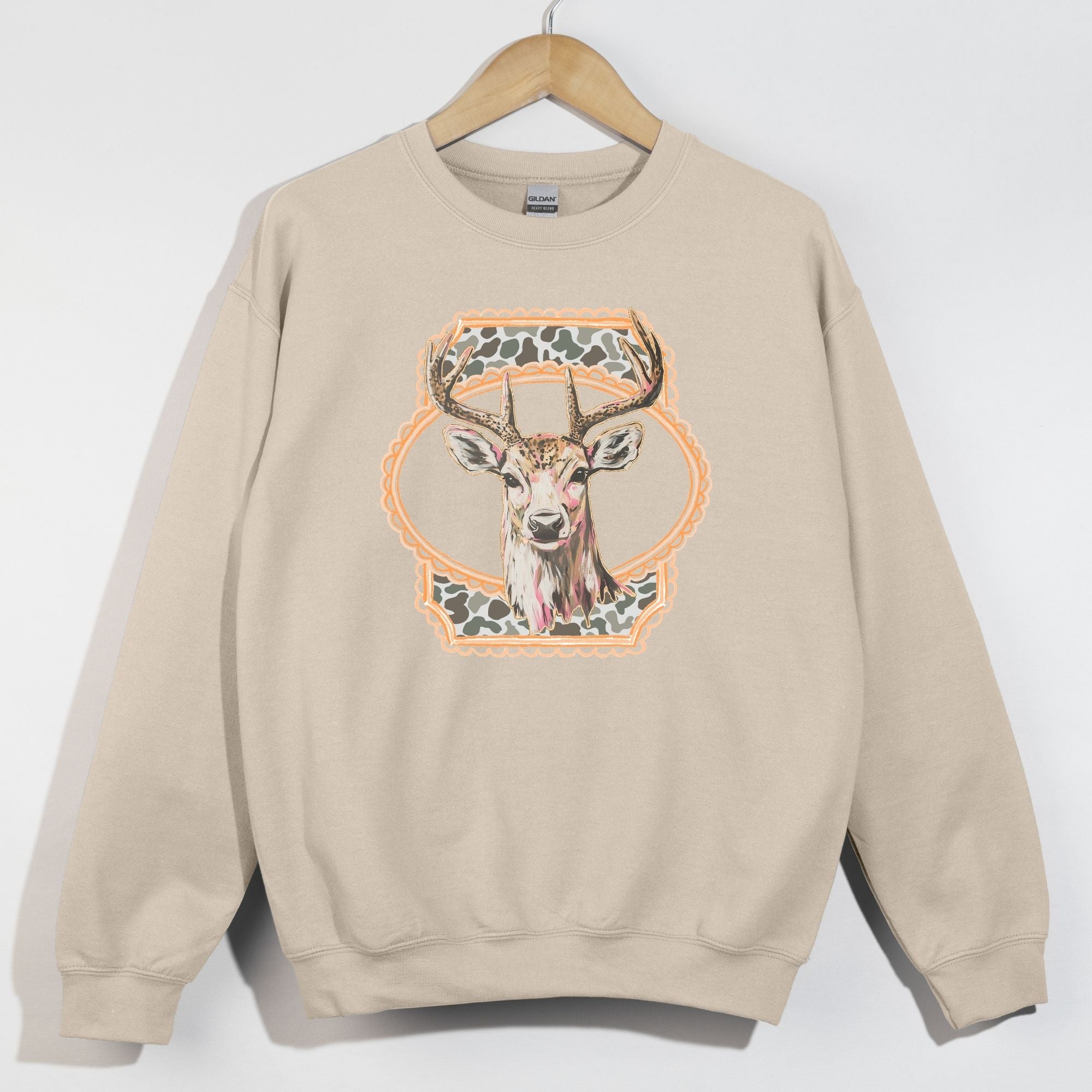 Girly Deer Head Old School Camo