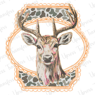Girly Deer Head Old School Camo