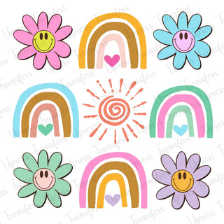 Girly Rainbows and Flowers