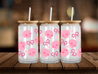 Girly Skull Coquette 16 Oz Wrap