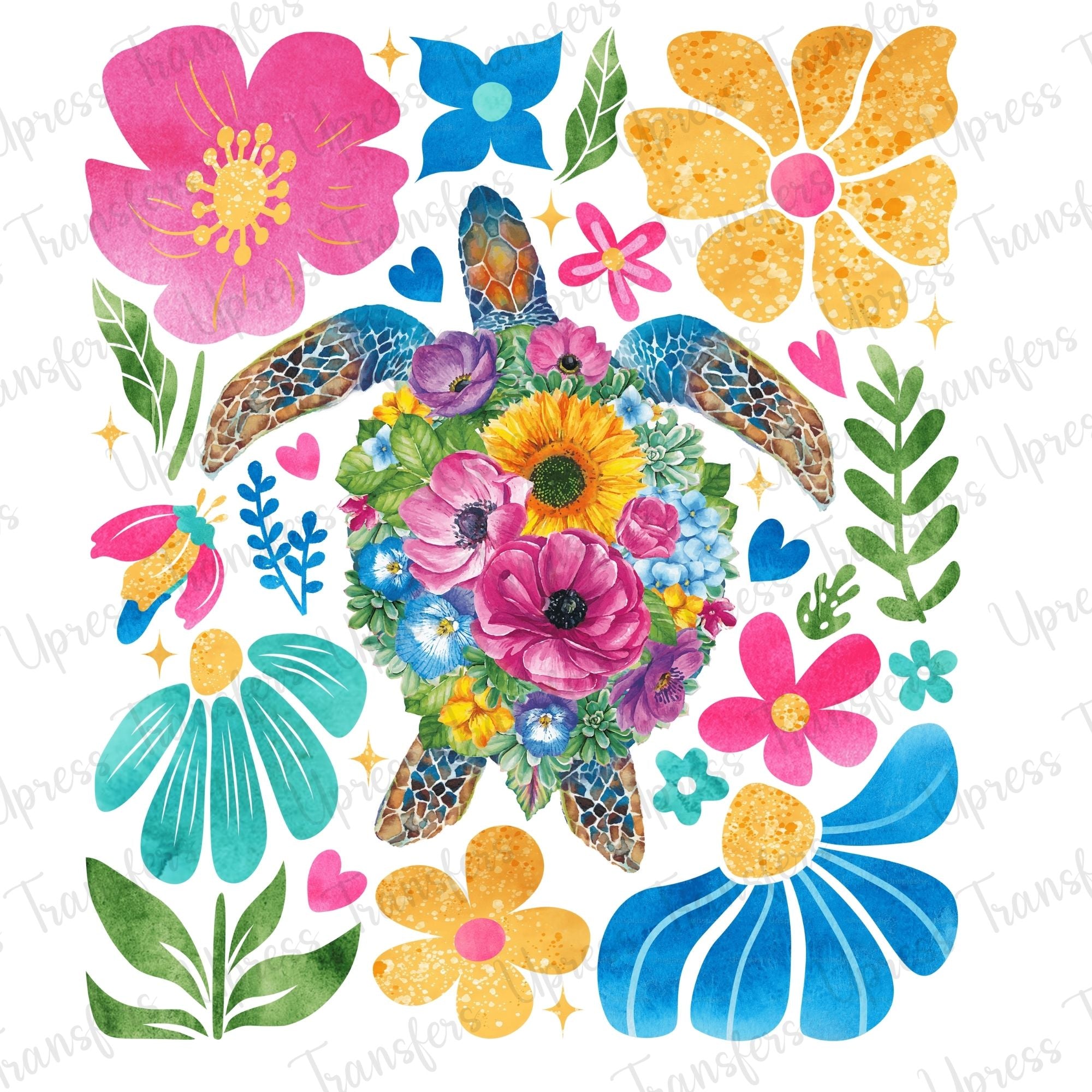 Girly Summer Sea Turtle