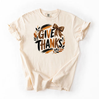 Give Thanks Cheetah Bow Print