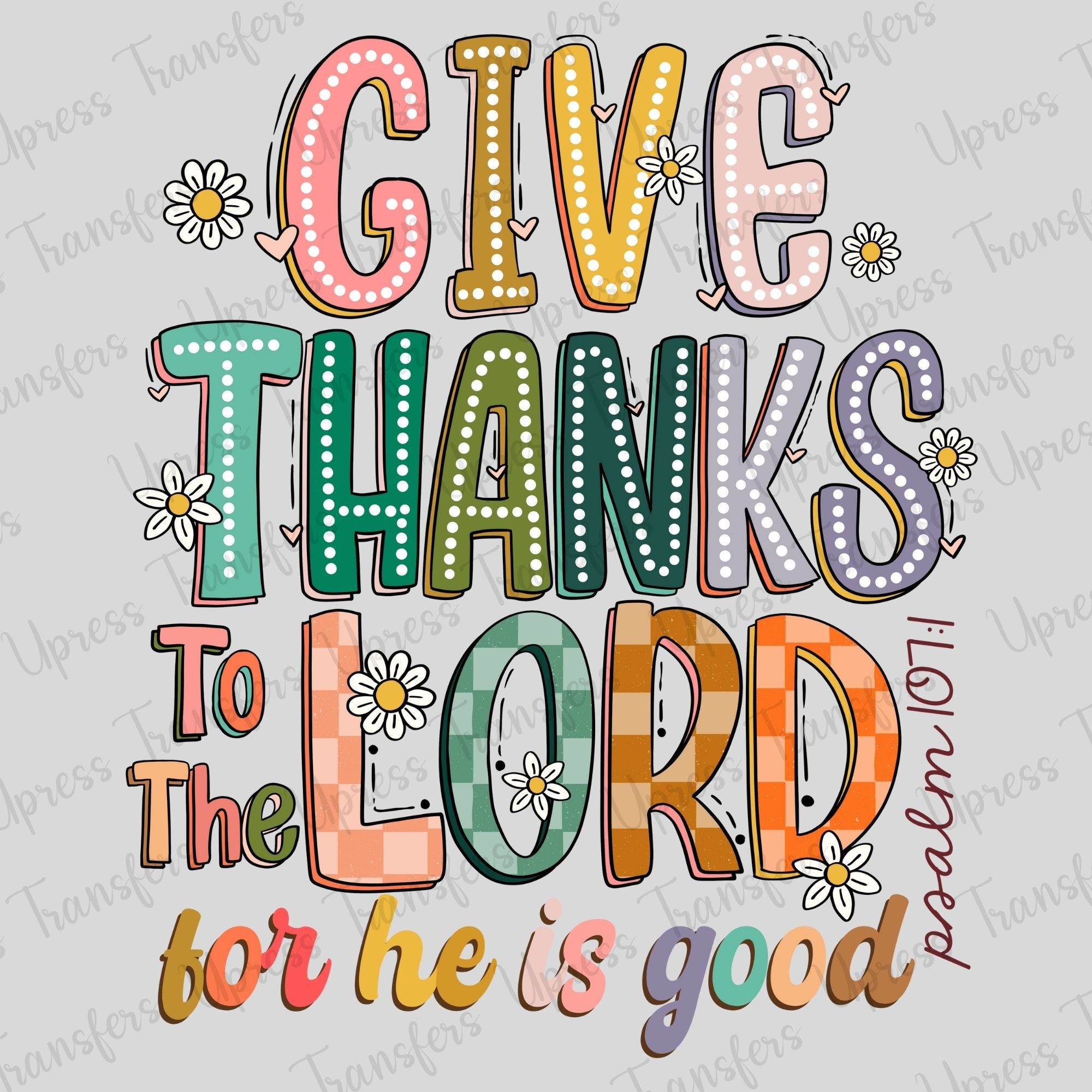 Give Thanks Doodle Words