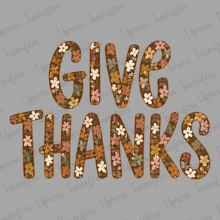 Give Thanks Floral Boho
