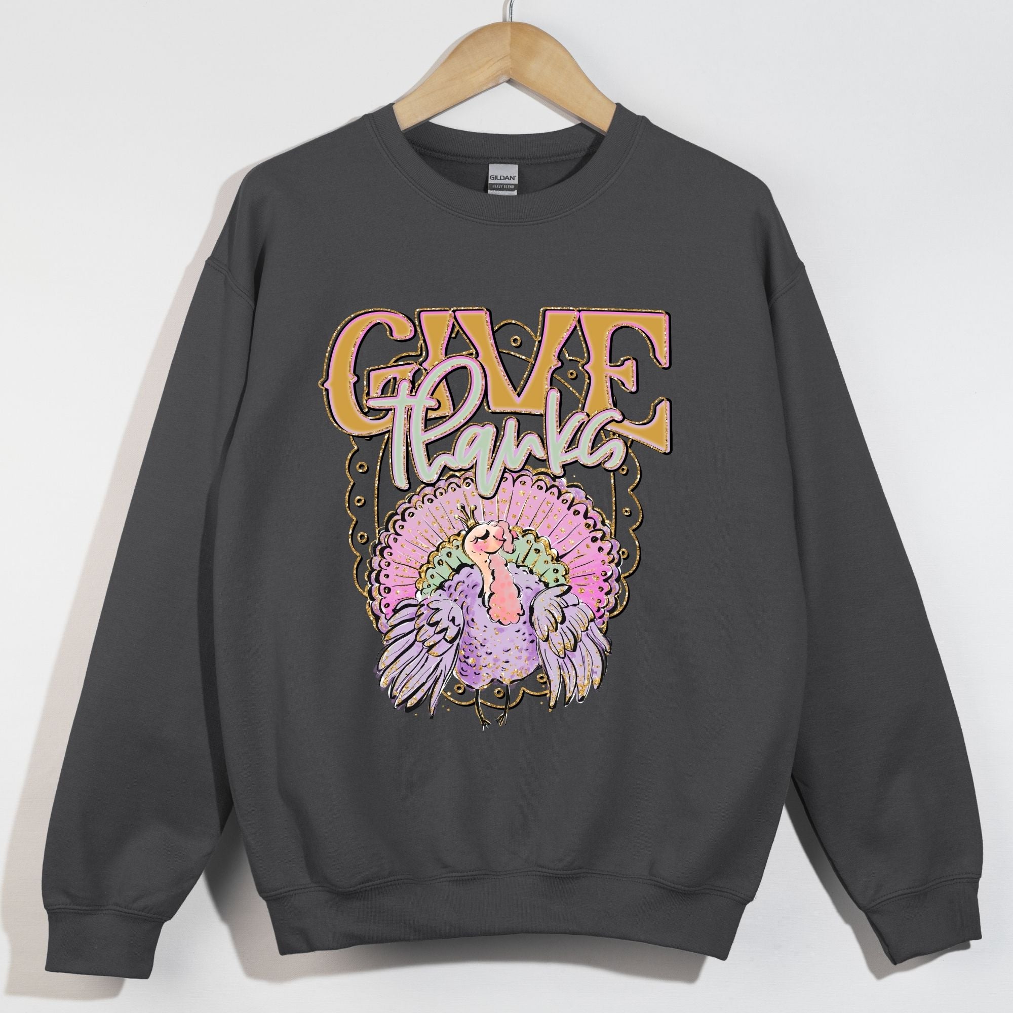 Give Thanks Glitter Preppy Glitter Turkey