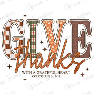 Give Thanks Patterned