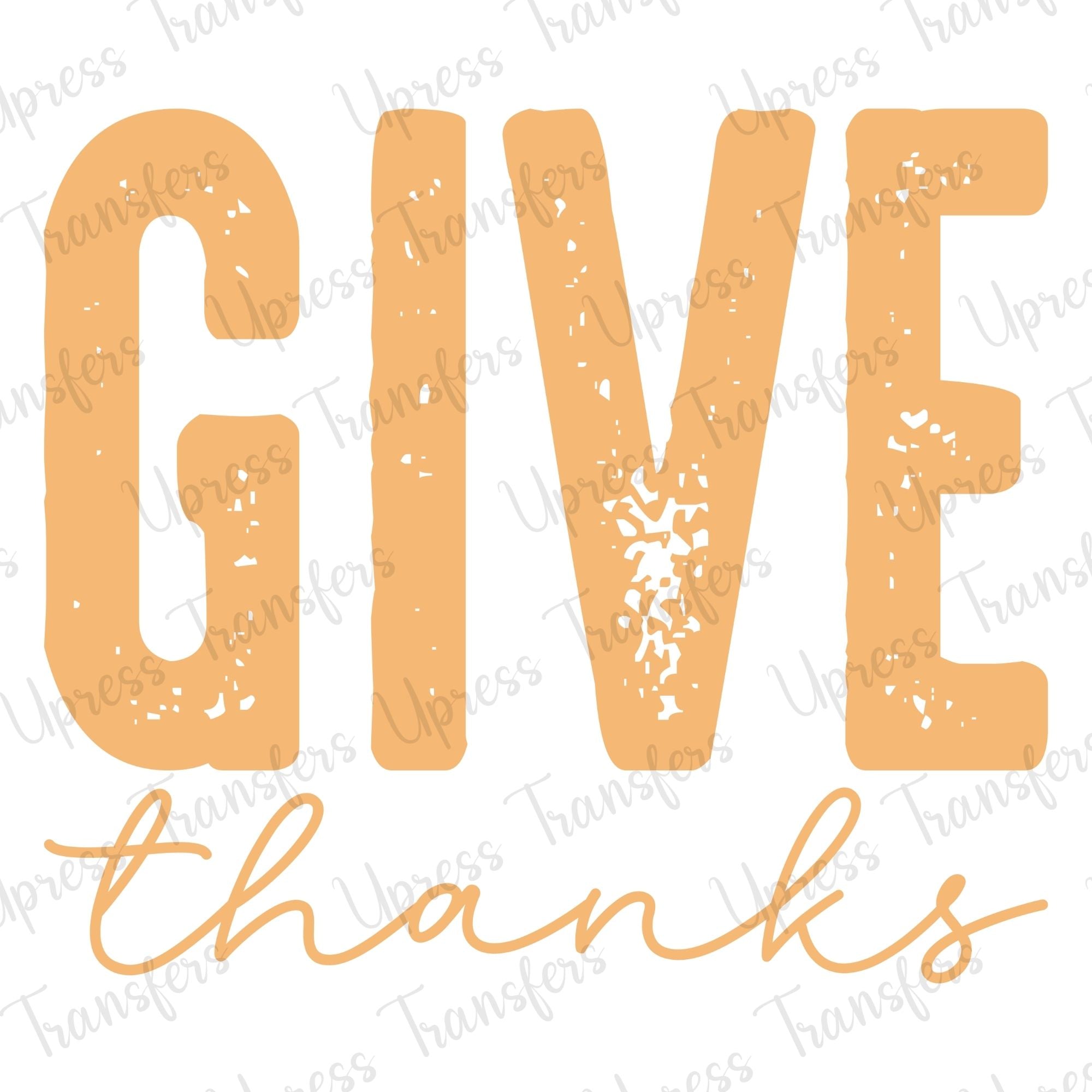 Give Thanks Yellow Orange