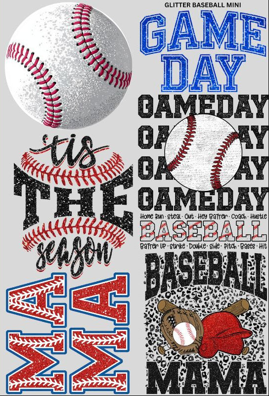 Glitter Baseball Mini
