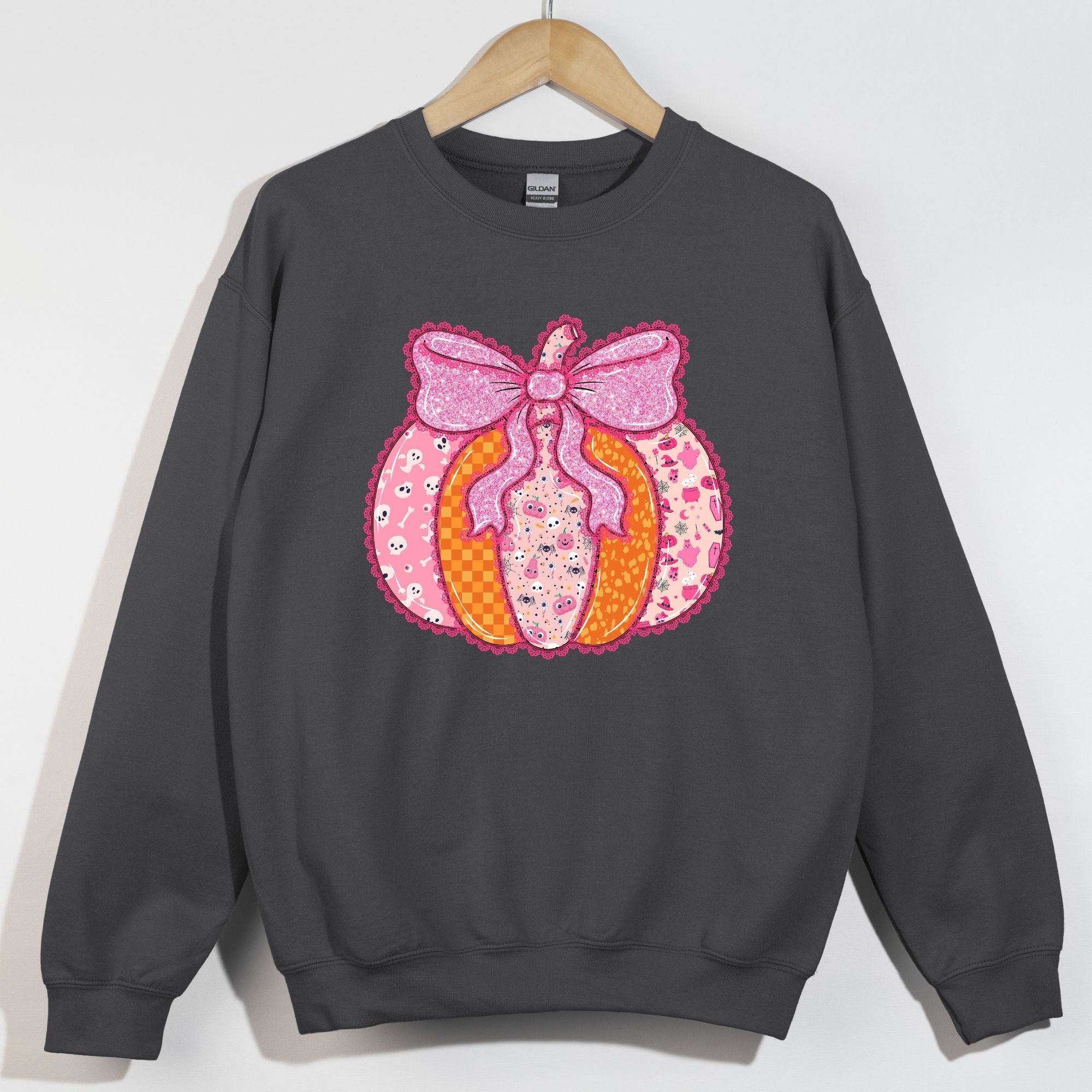 Glitter Bow Patterned Pumpkin