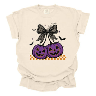 Glitter Bow Pumpkin Cherries