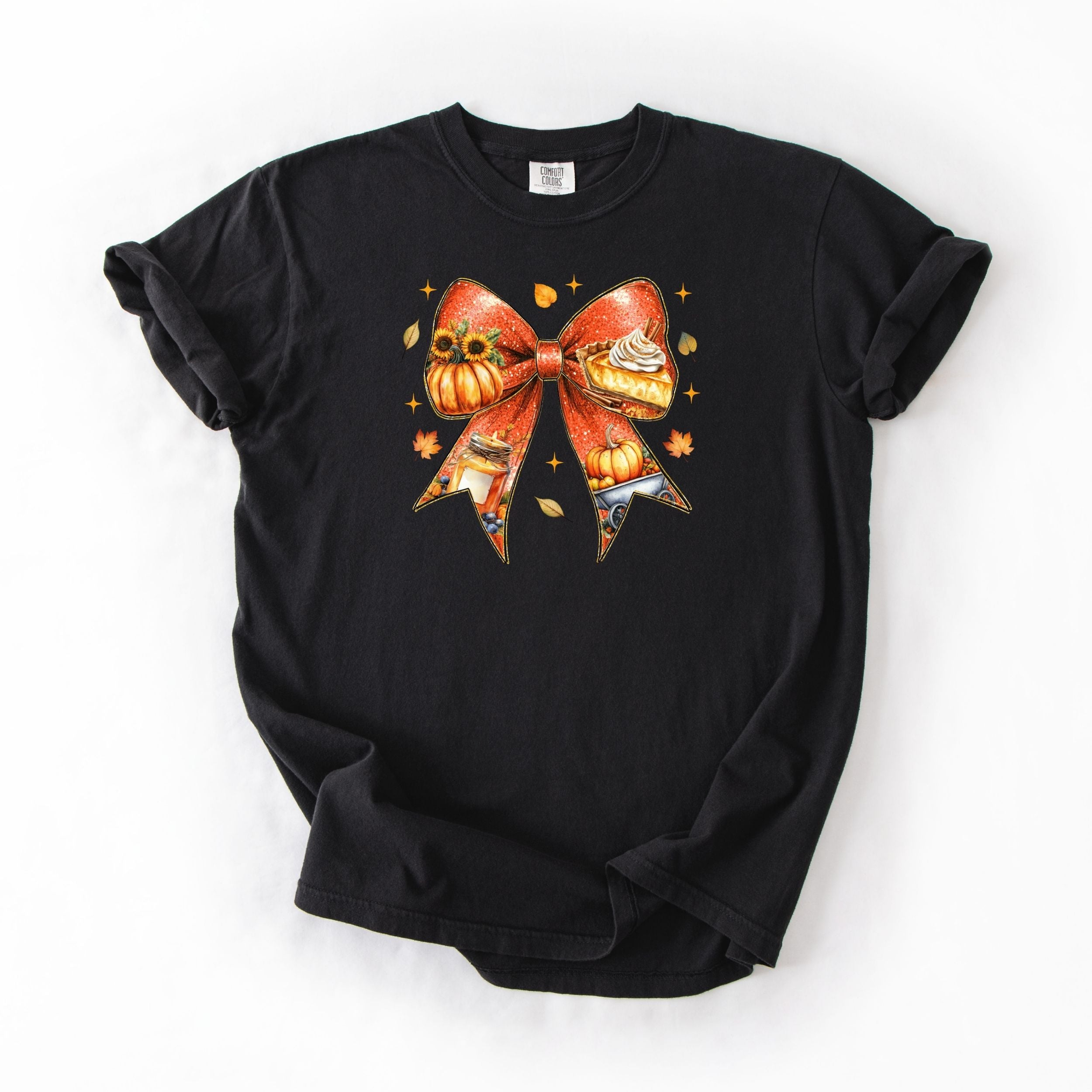 Glitter Fall Pumpkin Pie Bow