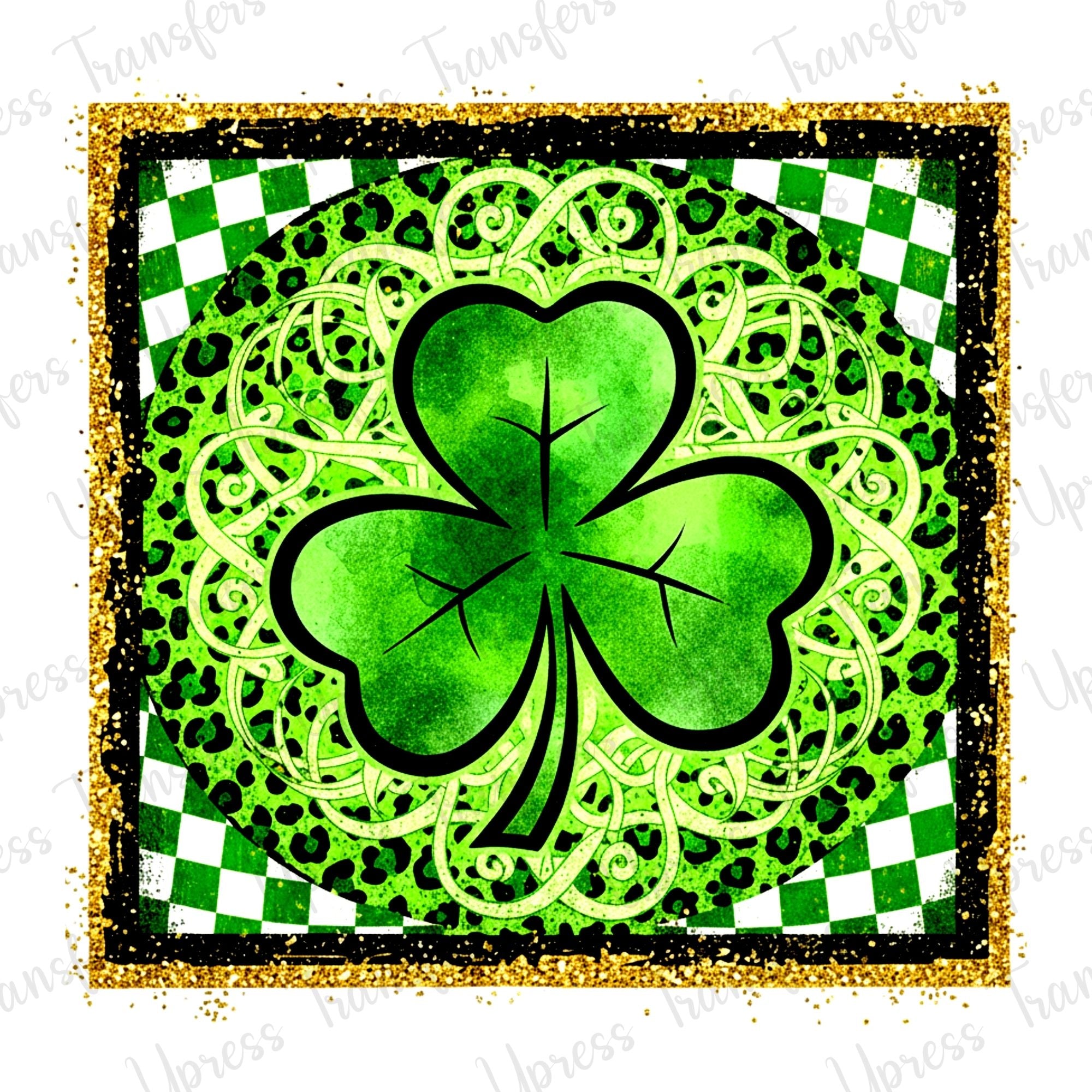 Glitter Outlined Shamrock
