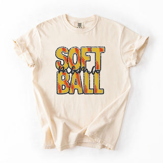 Glitter Outlined Softball Mama