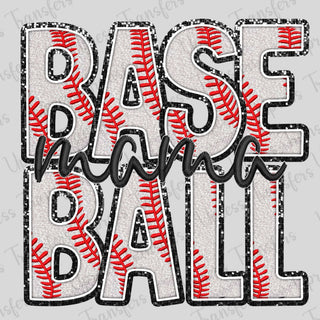 Glitter Outlines Baseball Mama