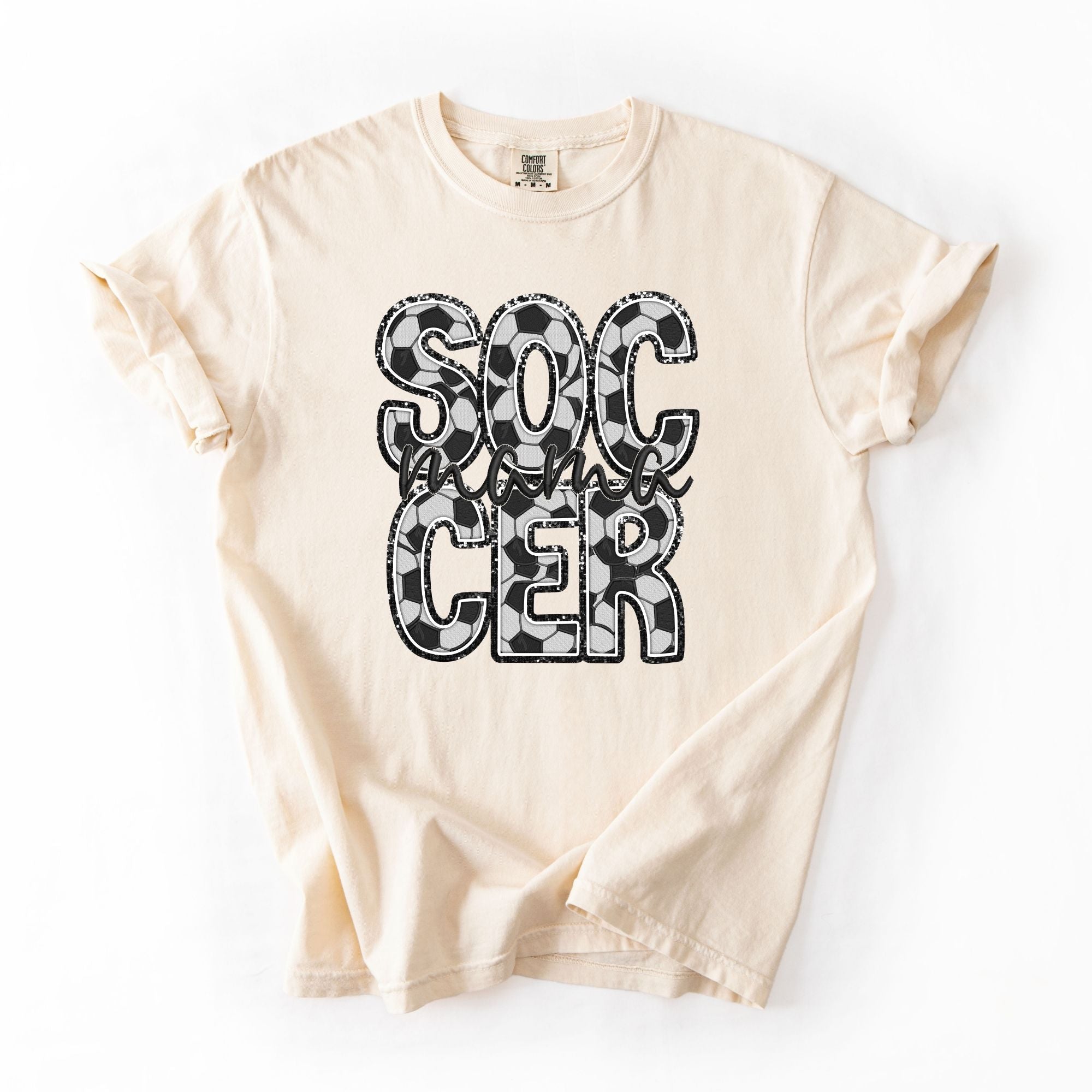 Glitter Outlines Soccer Mama