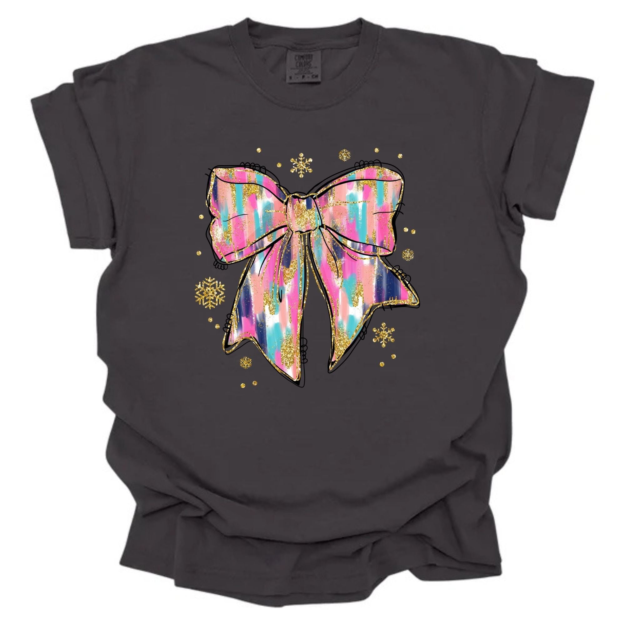 Glitter Preppy Brushstroke Bow