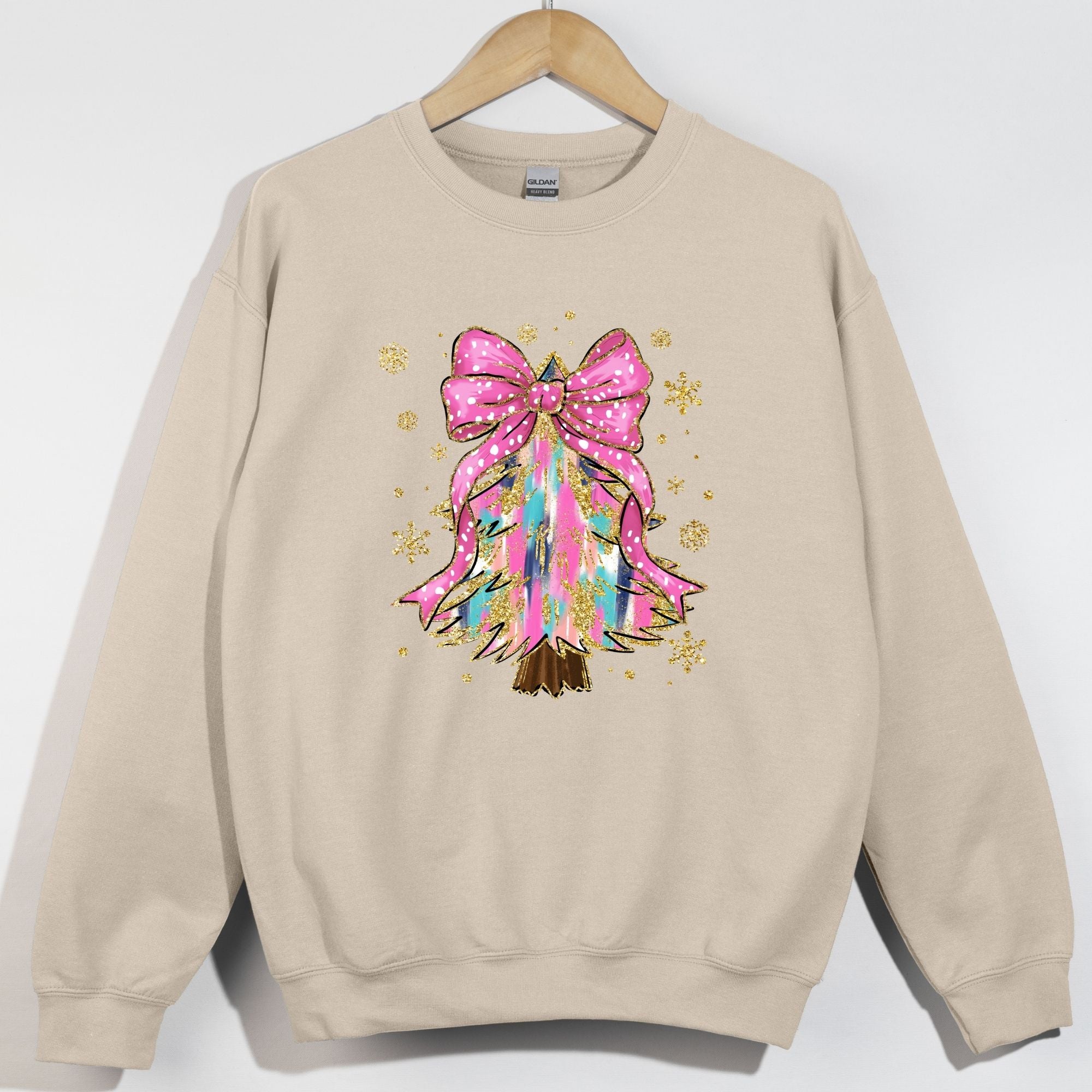 Glitter Preppy Brushstroke Tree