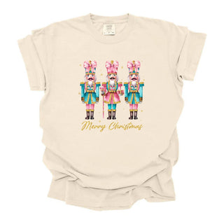 Glitter Preppy Merry Christmas Nutcracker Trio