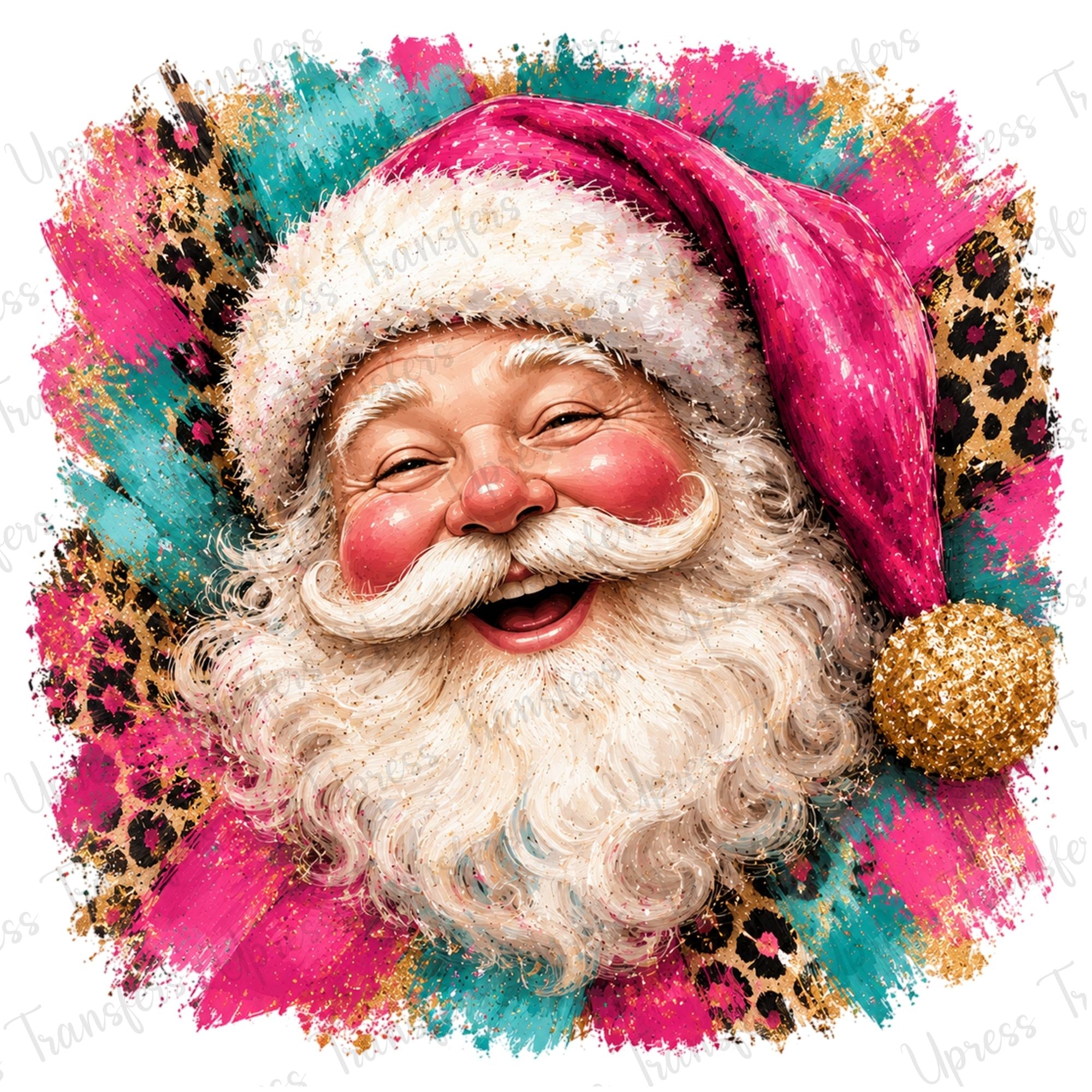 Glittery Santa Cheetah Brush