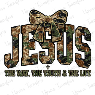 Glitzy Camo Jesus