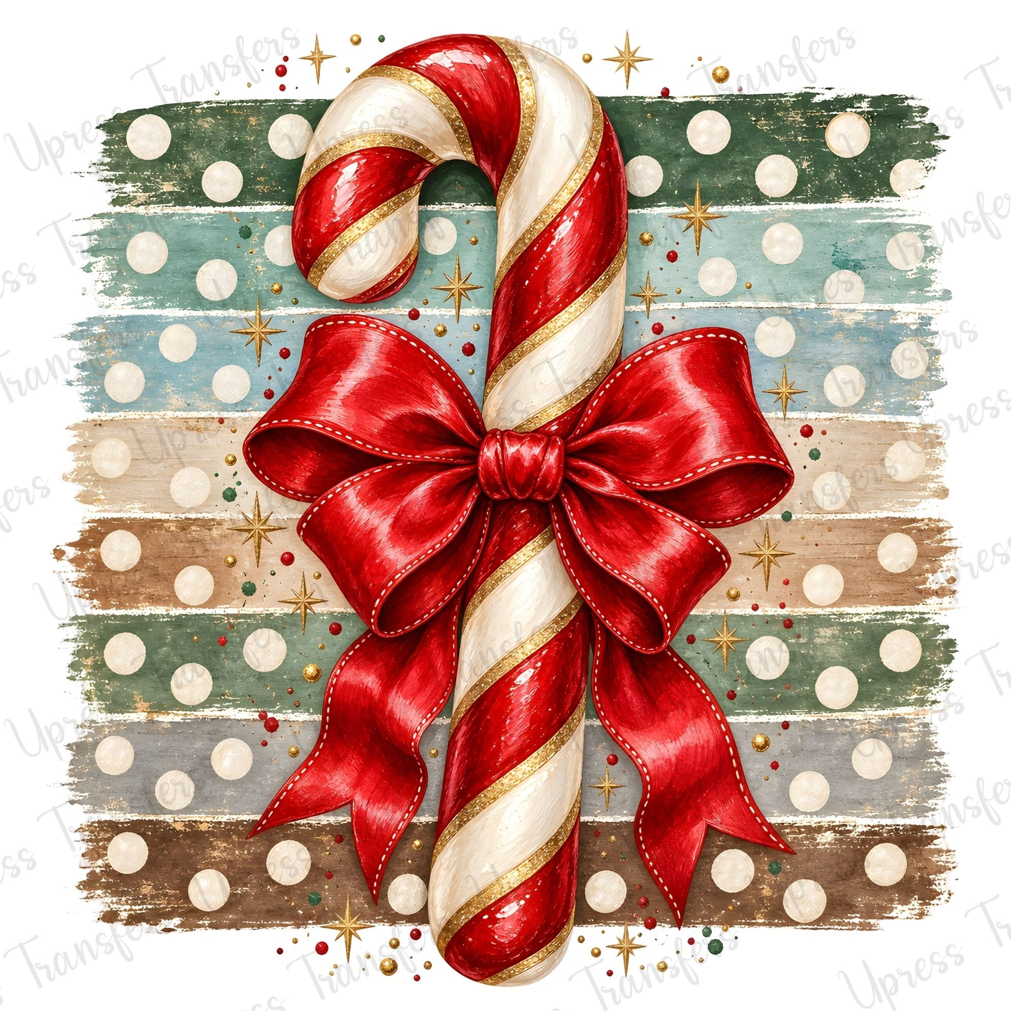 Glitzy Candy cane Xmas