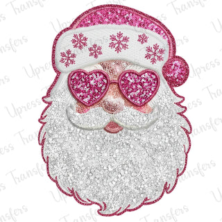 Glitzy Faux Sequin Santa