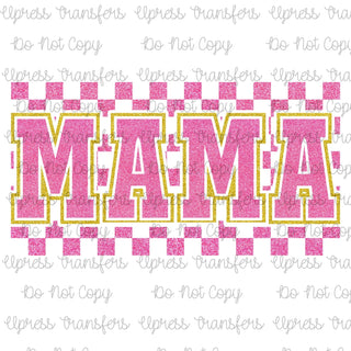 Glitzy Gold And Pink Mama