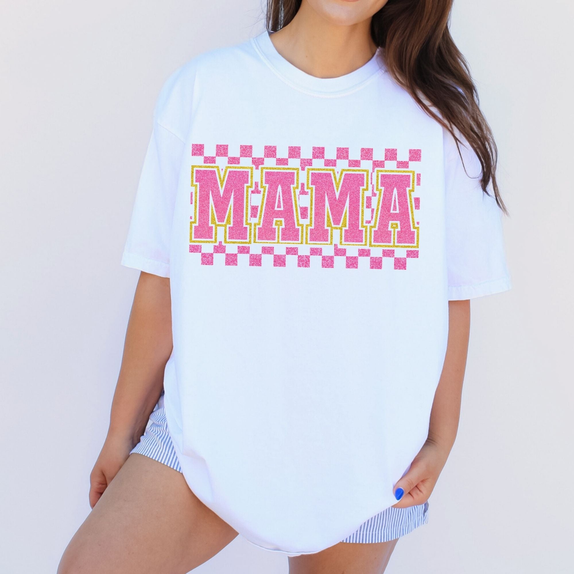 Glitzy Gold And Pink Mama