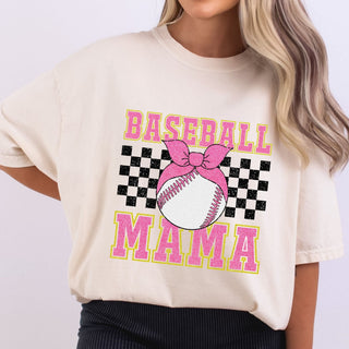 Glitzy Pink Baseball Mama Varsity