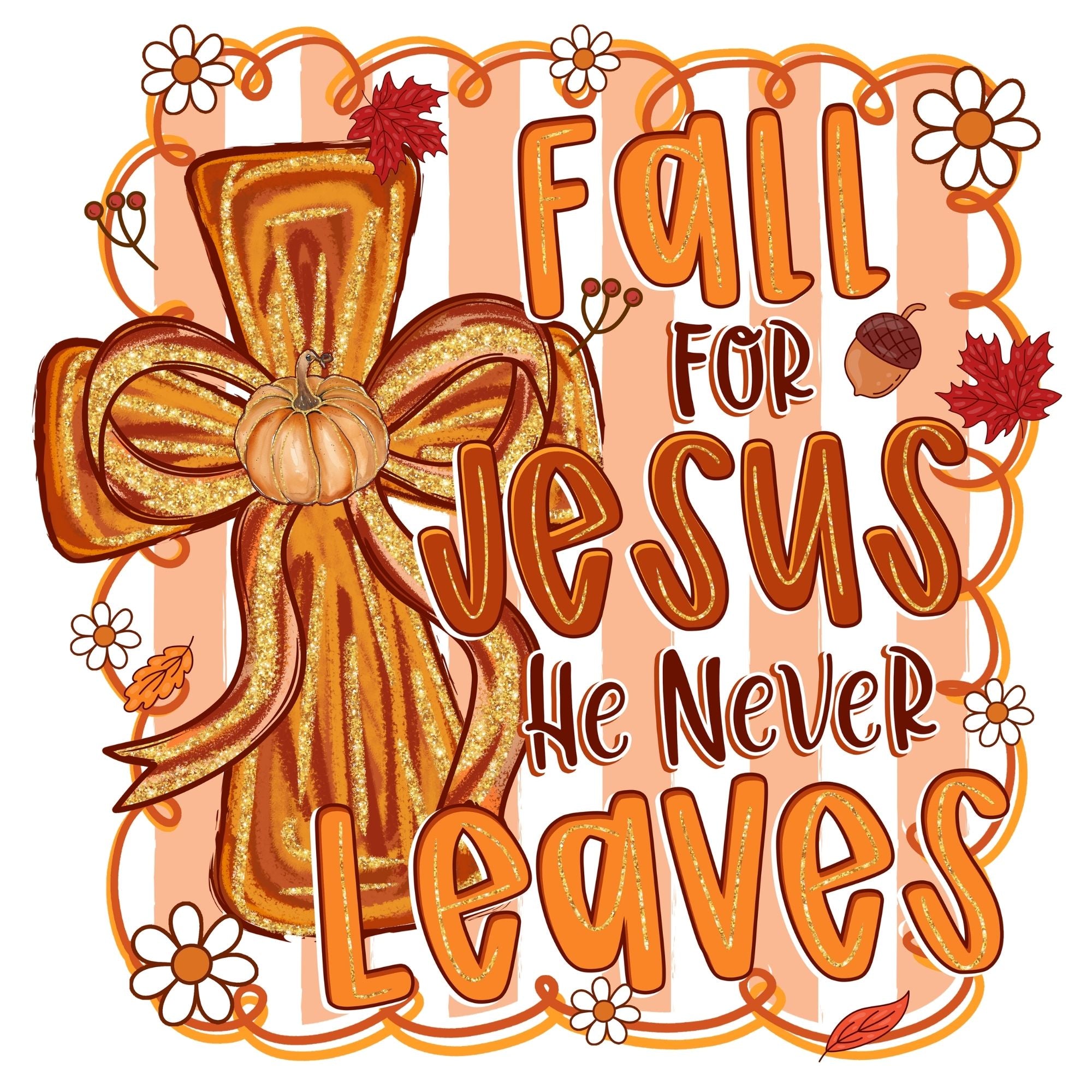 Glitzy Sparkle Fall Jesus