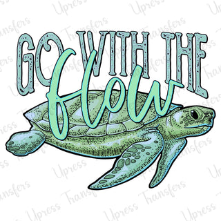 Go With The Flow Sea Turtle Green