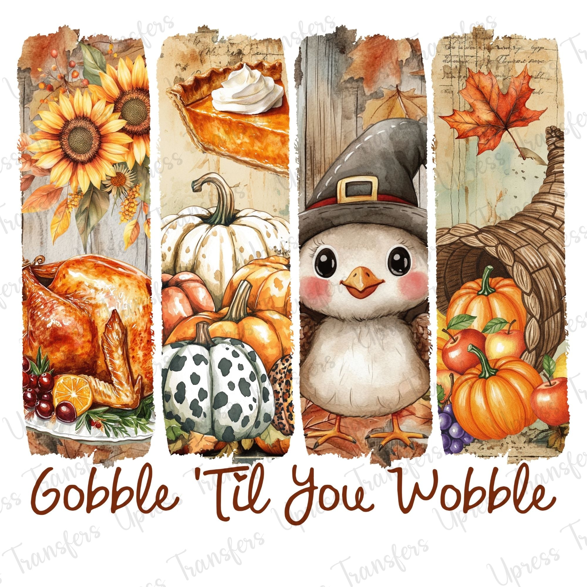 Gobble Til You Wobble Brushstroke