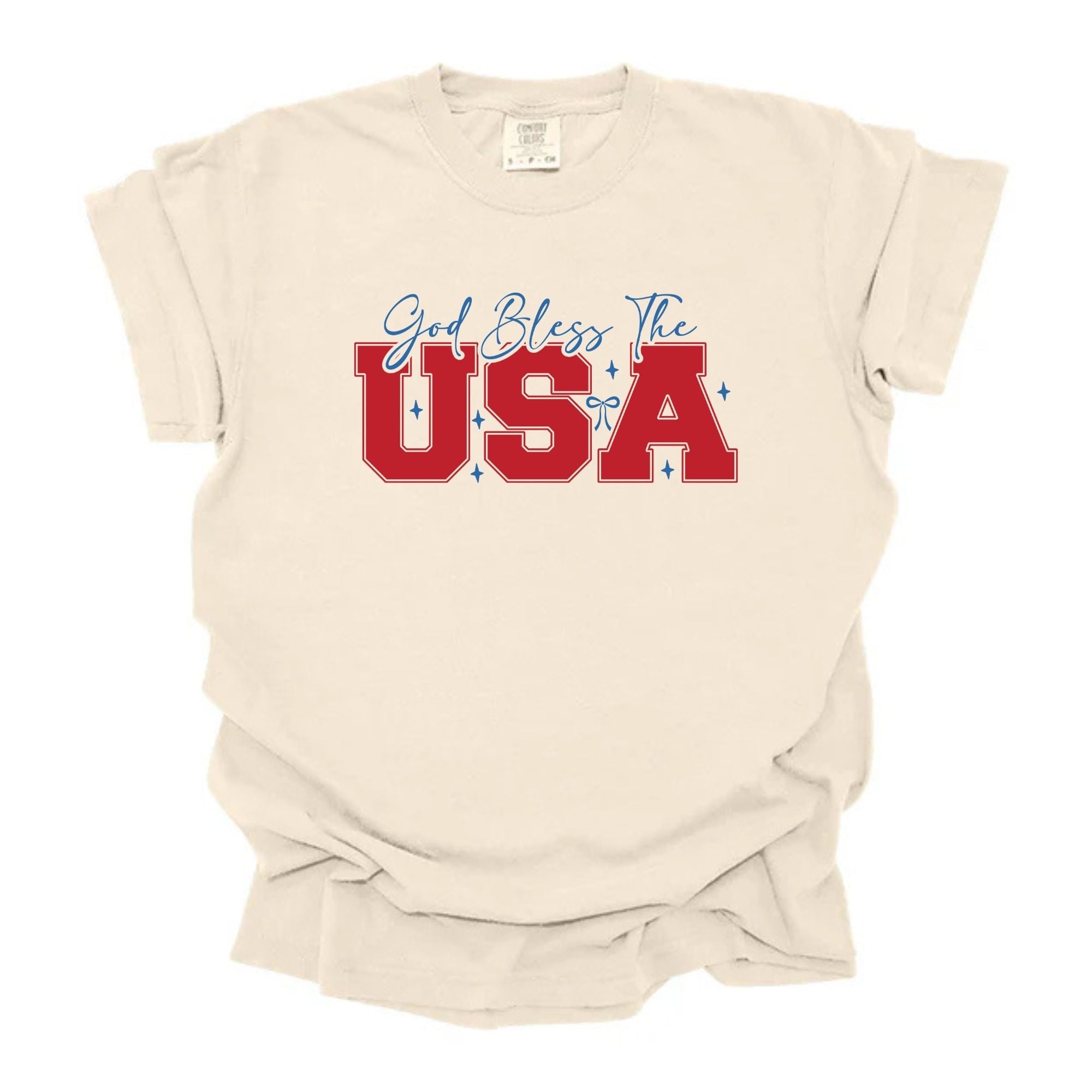 God Bless USA Red and Blue