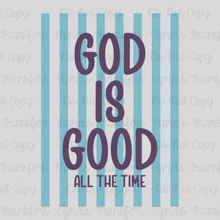 God Is Good Blue Stripes