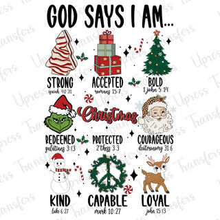 God Says I Am Christmas Words
