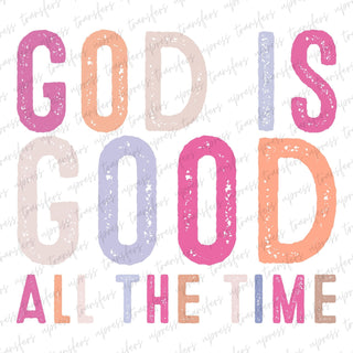 God is Good Multicolored Stacked