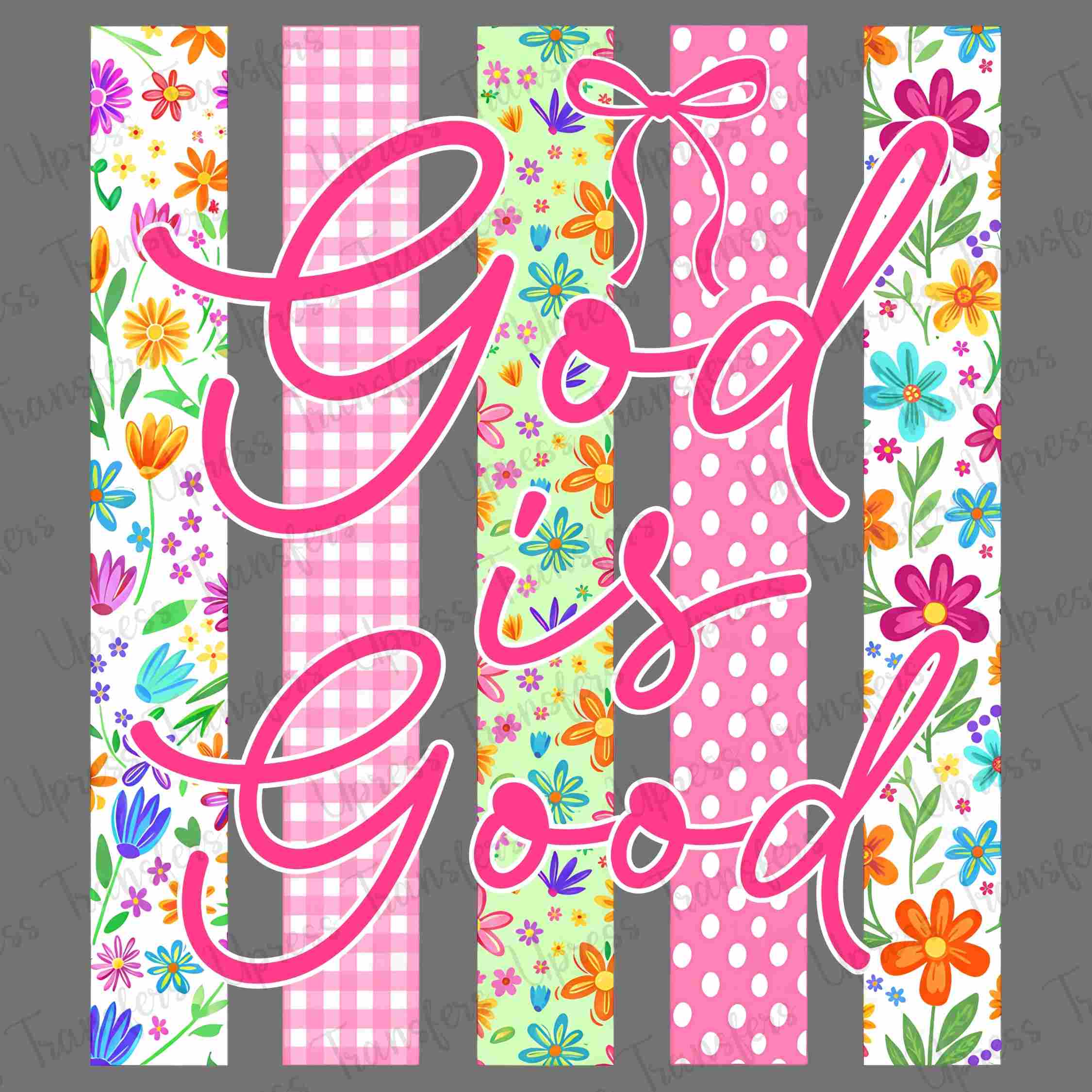 God is Good Patterned Ribbon