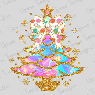 Gold Glitter Iridescent Tree