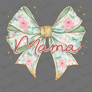 Gold Glitter Mama Bow