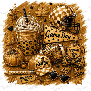 Golden Game Day Football